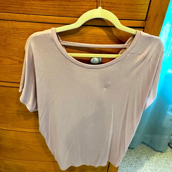 Express One Eleven line women’s tee, XS dusty lilac cotton knit top, worn once - Picture 5 of 5